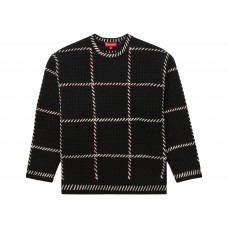 Supreme Quilt Stitch Sweater Black