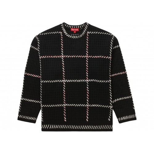Оригинальный шмот Supreme Quilt Stitch Sweater Black
