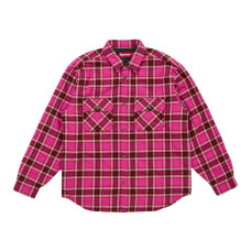 Supreme Quilted Lined Flannel Snap Shirt (FW26) Pink