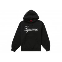 Supreme Raised Script Hooded Sweatshirt Black