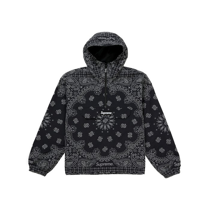 Анорак Supreme Reflective Bandana Anorak Black Анорак Supreme Reflective Bandana Anorak Black
