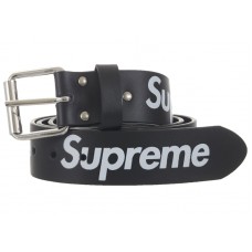 Supreme Repeat Leather Belt (FW25) Black