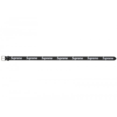 Supreme Repeat Leather Belt (FW25) Black