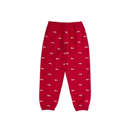Supreme Repeat Script Sweatpant Red