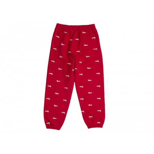 Supreme Repeat Script Sweatpant Red