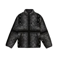 Supreme Reversible Bandana Fleece Jacket Black