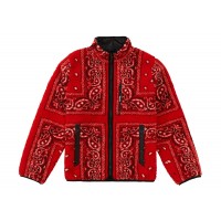 Supreme Reversible Bandana Fleece Jacket Red