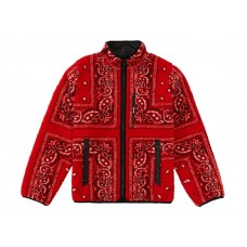 Supreme Reversible Bandana Fleece Jacket Red