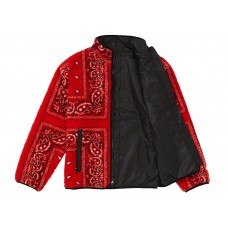 Supreme Reversible Bandana Fleece Jacket Red
