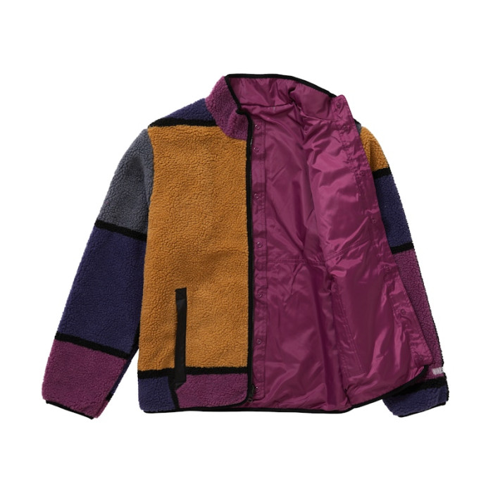 Supreme Reversible Colorblocked Fleece Jacket Purple Supreme Reversible Colorblocked Fleece Jacket Purple