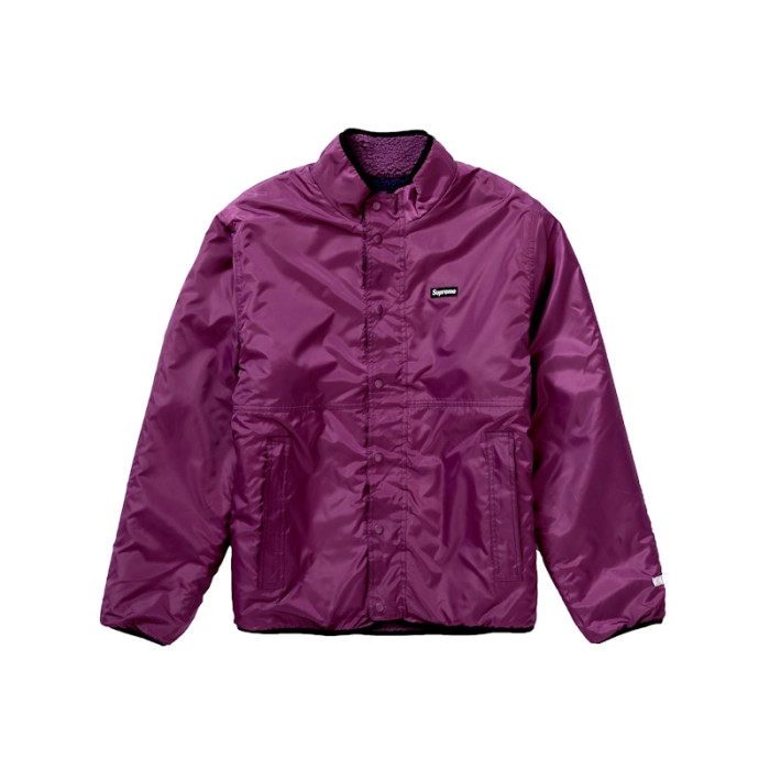 Supreme Reversible Colorblocked Fleece Jacket Purple Supreme Reversible Colorblocked Fleece Jacket Purple