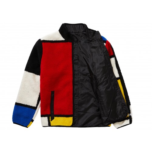 Оригинальный шмот Supreme Reversible Colorblocked Fleece Jacket Red - 70см