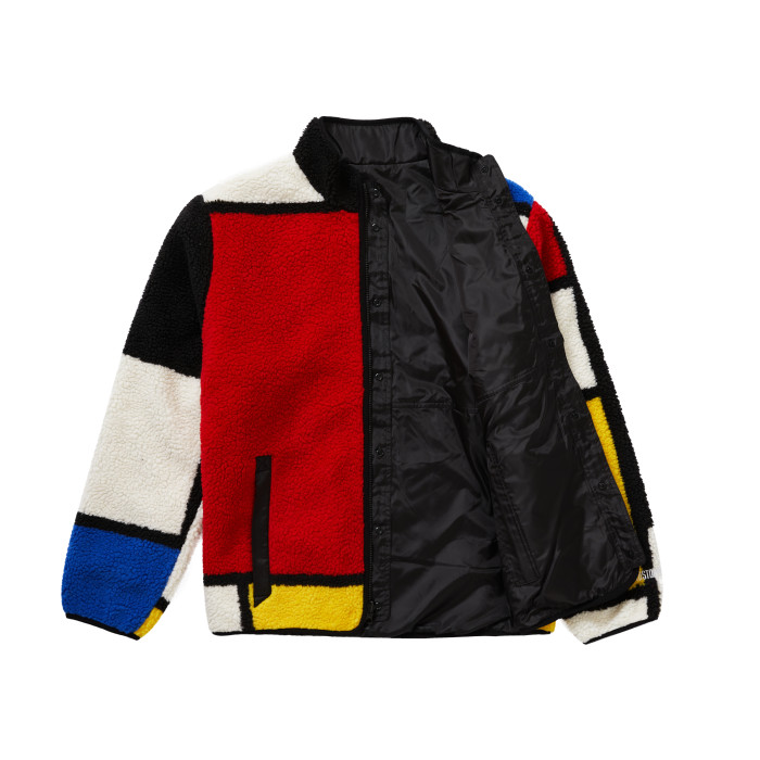 Supreme Reversible Colorblocked Fleece Jacket Red Supreme Reversible Colorblocked Fleece Jacket Red