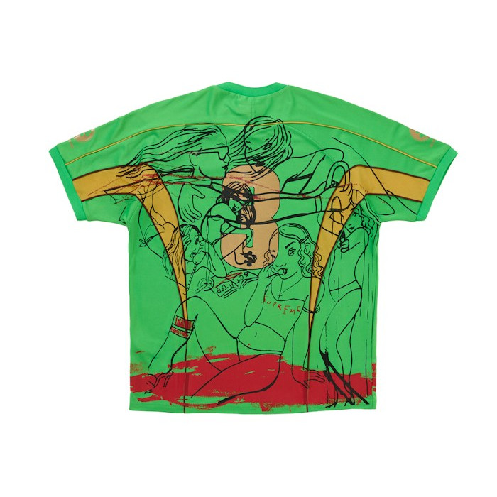 Джерси Supreme Rita Ackermann Soccer Jersey Green Джерси Supreme Rita Ackermann Soccer Jersey Green