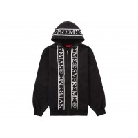 Supreme Roman Zip Up Hooded Sweatshirt Black
