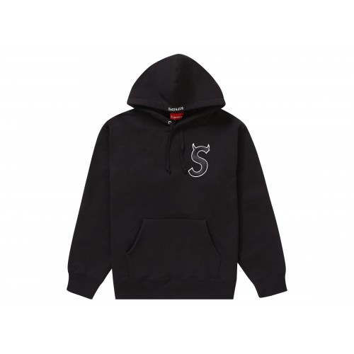 Оригинальный шмот Supreme S Logo Hooded Sweatshirt (FW22) Black