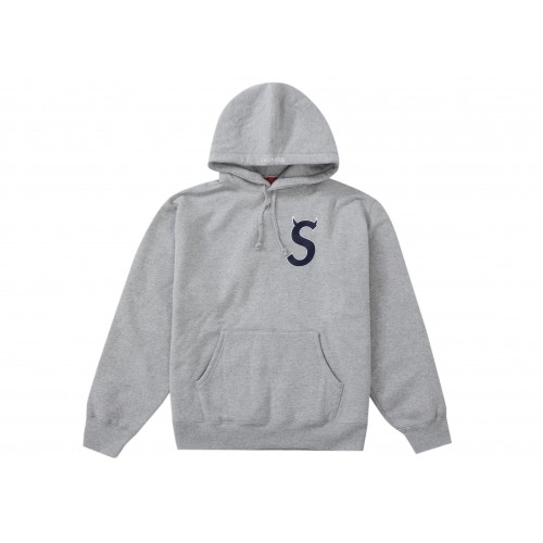 Оригинальный шмот Supreme S Logo Hooded Sweatshirt (FW22) Heather Grey