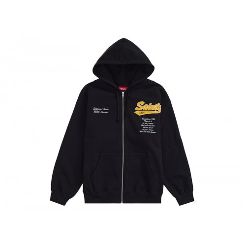 Оригинальный шмот Supreme Salvation Zip Up Hooded Sweatshirt Black
