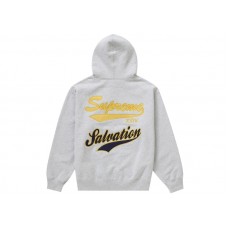 Supreme Salvation Zip Up Hooded Sweatshirt Heather Grey