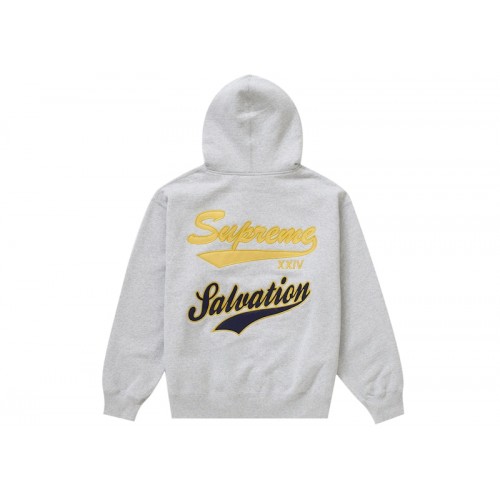 Оригинальный шмот Supreme Salvation Zip Up Hooded Sweatshirt Heather Grey