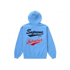 Supreme Salvation Zip Up Hooded Sweatshirt Light Blue