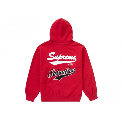 Оригинальный шмот Supreme Salvation Zip Up Hooded Sweatshirt Red
