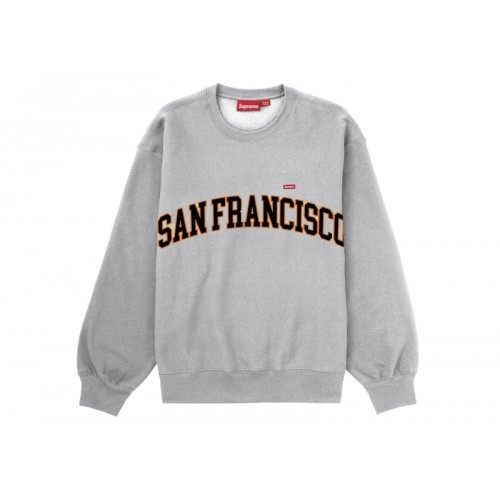 Оригинальный шмот Supreme San Francisco Shop Small Box Crewneck Heather Grey
