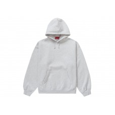 Supreme Satin Appliqué Hooded Sweatshirt (FW23) Ash Grey