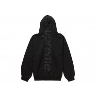 Supreme Satin Appliqué Hooded Sweatshirt (FW23) Black