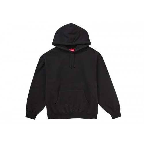 Supreme Satin Applique Hooded Sweatshirt FW24 Black