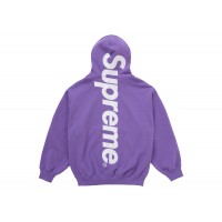 Supreme Satin Appliqué Hooded Sweatshirt (FW25) Violet