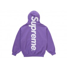 Supreme Satin Appliqué Hooded Sweatshirt (FW25) Violet