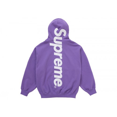 Supreme Satin Appliqué Hooded Sweatshirt (FW25) Violet