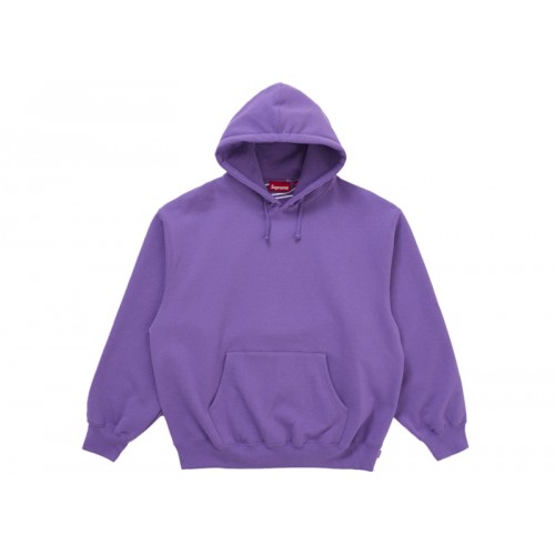 Supreme Satin Appliqué Hooded Sweatshirt (FW25) Violet