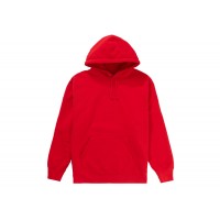 Supreme Satin Appliqué Hooded Sweatshirt Red