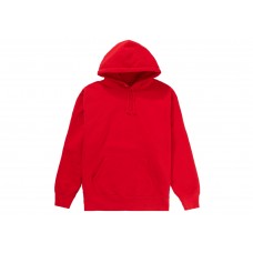 Supreme Satin Appliqué Hooded Sweatshirt Red