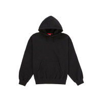 Supreme Satin Applique Hooded Sweatshirt (SS26) Black