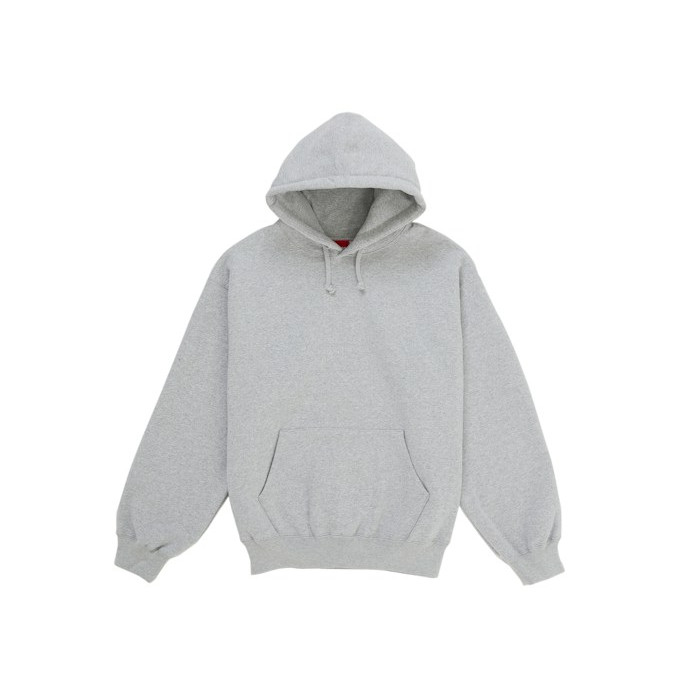 Худи Supreme Satin Applique Hooded Sweatshirt (SS26) Heather Grey Худи Supreme Satin Applique Hooded Sweatshirt (SS26) Heather Grey