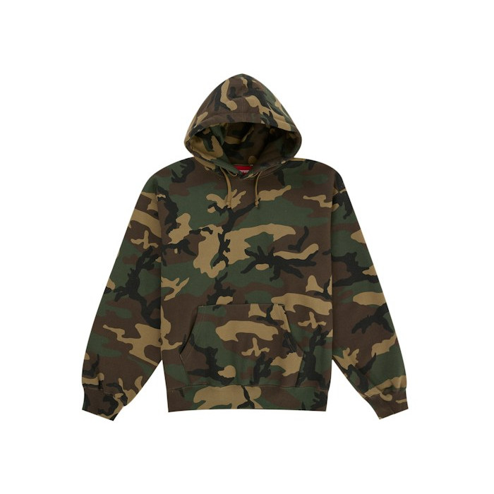 Худи Supreme Satin Applique Hooded Sweatshirt (SS26) Woodland Camo Худи Supreme Satin Applique Hooded Sweatshirt (SS26) Woodland Camo