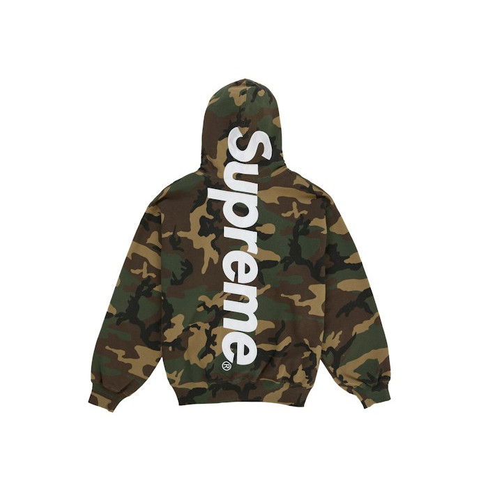 Худи Supreme Satin Applique Hooded Sweatshirt (SS26) Woodland Camo Худи Supreme Satin Applique Hooded Sweatshirt (SS26) Woodland Camo