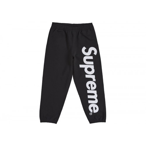 Supreme Satin Appliqué Sweatpant (FW25) Black