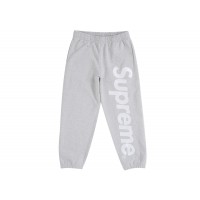 Supreme Satin Appliqué Sweatpant (FW25) Heather Grey