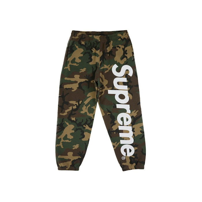 Спортивные штаны Supreme Satin Applique Sweatpant (SS26) Woodland Camo Спортивные штаны Supreme Satin Applique Sweatpant (SS26) Woodland Camo