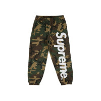 Supreme Satin Applique Sweatpant (SS26) Woodland Camo