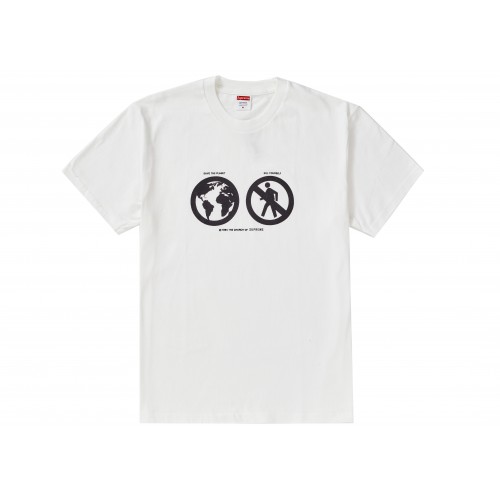Оригинальный шмот Supreme Save The Planet Tee White