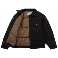Supreme Schott Canvas Down Trucker Jacket Black
