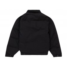 Supreme Schott Canvas Down Trucker Jacket Black