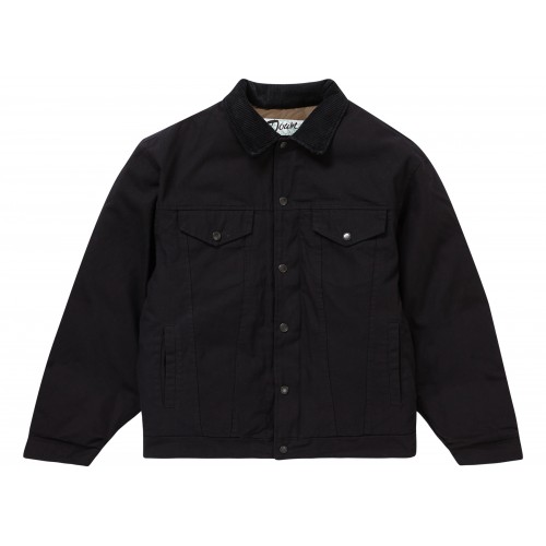 Оригинальный шмот Supreme Schott Canvas Down Trucker Jacket Black - 70см