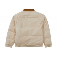 Supreme Schott Canvas Down Trucker Jacket Natural