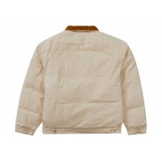 Supreme Schott Canvas Down Trucker Jacket Natural
